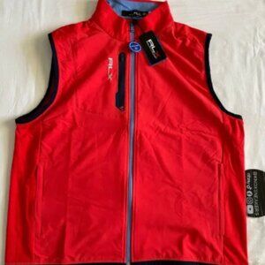 Ralph Lauren RLX Golf Full Zip Wicking Stretch Vest Red Blue Men's Size XLarge